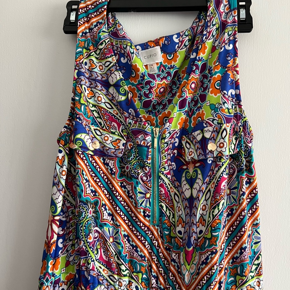 Cupio Multicolor Sleeveless Jumpsuit